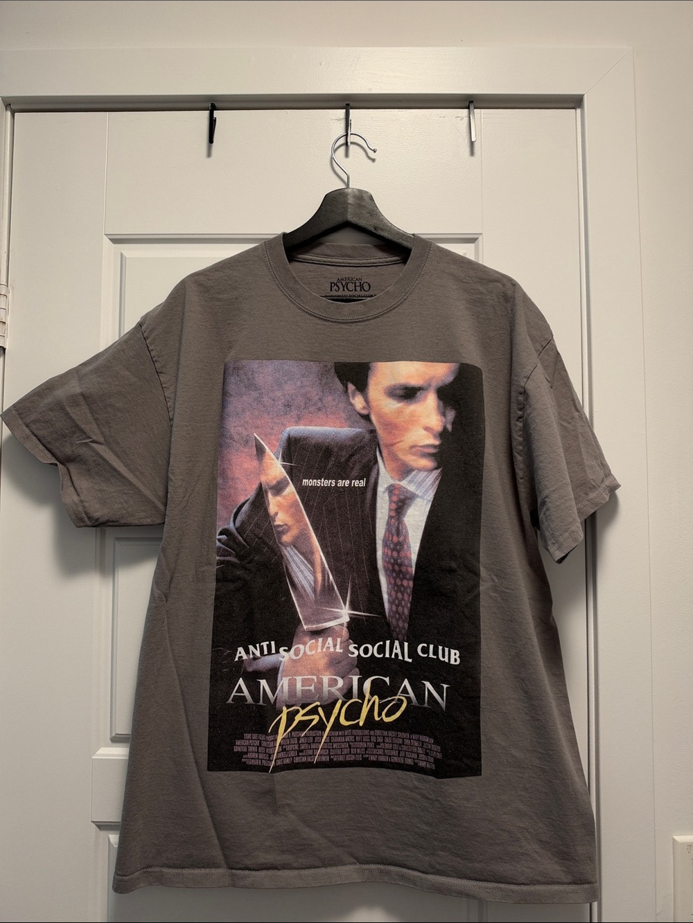 Anti Social Social Club Gray American Psycho Movie Graphic Tee